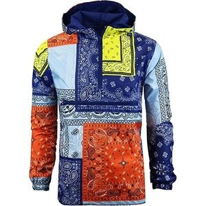 Screenshotbrand Lightweight Hooded Water Resistant Windbreaker  Zip Up Navy - XL